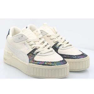 PUMA CALI Sport Snake-Embossed Leather Sneaker 8.5